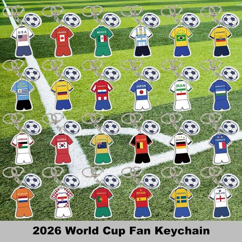 2026 World Cup Fan Soccer Keychain - 2026 World Cup Fan Keychain, Soccer Fan Gift & Souvenir (2PCS) in Kuwait
