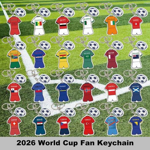 2026 World Cup Fan Soccer Keychain - 2026 World Cup Fan Keychain, Soccer Fan Gift & Souvenir (2PCS) in Kuwait