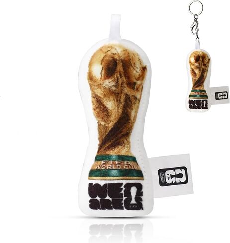 MESUCA Official FIFA World Cup 2026 Soccer Ball Plush Bag Charm with Clip – 4.33" Football Keychain for Backpack, Keys in Saudi Arabia