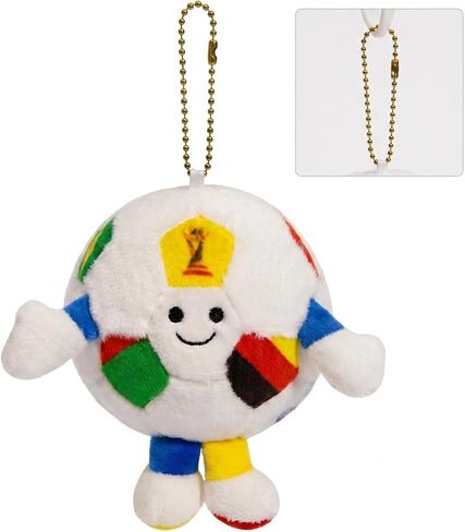 Soccer Keychain Gift Plush Bag Charm Soft Stuffed Football Key Ring Backpack Accessories Cute Sports Keychain Pendant in Kuwait