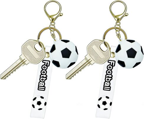 3D Mini Soccer Ball Keychain, Classic Football Pendant for Backpack Keys, Sports Lover Gift for Men Women, Souvenir，2 Pack in Kuwait