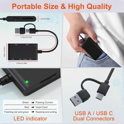 7 في 1 CAC قارئ القارئ العسكري ذكي القارئ ، DOD Military USB Common Access Reader و SIM/SD/TF/M2/ID/IC/PIV/CAMPAR in Kuwait