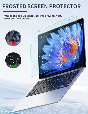 Seorsok 2-Pack Anti Blue Light Matte Screen Protector for Macbook Air 13 In(2018-2021, M1)&Macbook Pro 13 In(2016-2022, M1/M2), Anti Glare & Anti Scratch Matte Laptop Screen Filter for Mac 13In Laptop in Kuwait