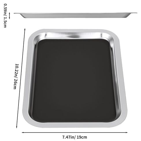 Dissection Pans Rectangular Seamless Construction with Wax Lining 6pcs Stainless Steel and Stable Flat Base, for Science and Advanced Biology Labs, for Students and Teachers in Kuwait