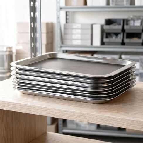 Dissection Pans Rectangular Seamless Construction with Wax Lining 6pcs Stainless Steel and Stable Flat Base, for Science and Advanced Biology Labs, for Students and Teachers in Kuwait