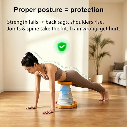 Beginner Push-Up with Assist Springs, Correct Posture & Prevents Muscle Compensation — No Shoulder Shrugging or Back Arching, Compact Strength Training Equipment for Home & Office in Kuwait