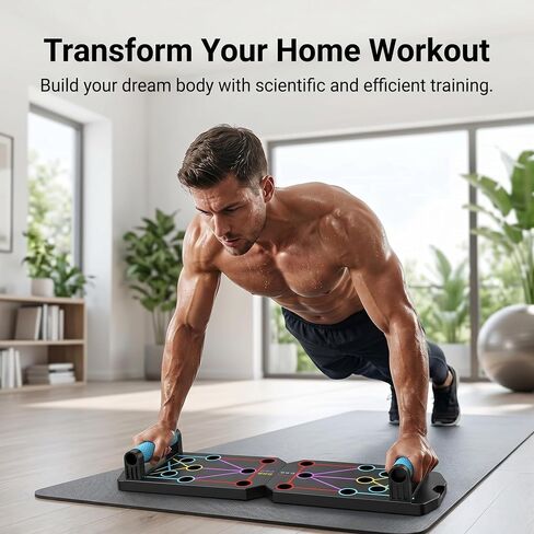 15 in 1 push up board for men solid Home Workout Equipment for Chest & Arm Strength Training, Multi-Functional Pushup Stands System for Men & Women, Portable Fitness Equipment for Fat Burn & Muscle Building in Kuwait