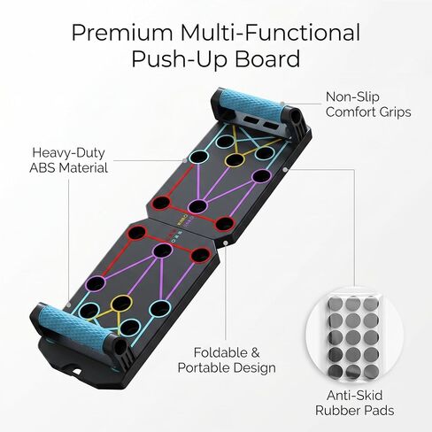 15 in 1 push up board for men solid Home Workout Equipment for Chest & Arm Strength Training, Multi-Functional Pushup Stands System for Men & Women, Portable Fitness Equipment for Fat Burn & Muscle Building in Kuwait