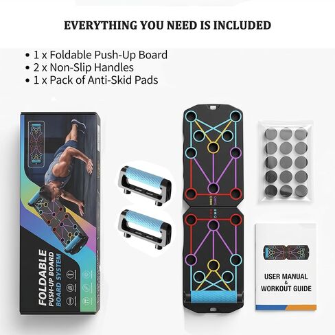 15 in 1 push up board for men solid Home Workout Equipment for Chest & Arm Strength Training, Multi-Functional Pushup Stands System for Men & Women, Portable Fitness Equipment for Fat Burn & Muscle Building in Kuwait