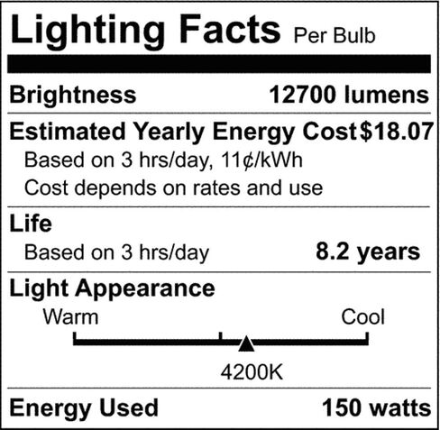Satco S4266 Transitional Light Bulb in Light Finish, 4.34 inches in Kuwait