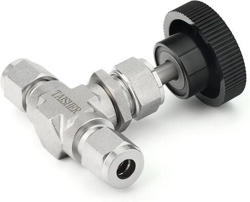 TAISHER 1PCS 316 Stainless Steel Compression Straight Needle Valve 1/4" x 1/4" Tube For Flow Control Water, Gas, Oil in Kuwait