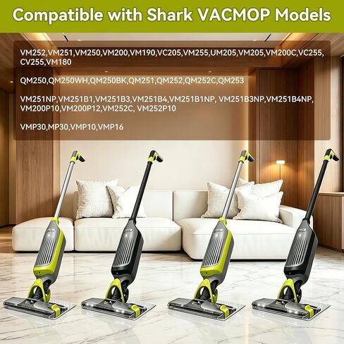 20 Pack for Disposable Shark Vacmop Replacement Pads, for Shark Vacmop Pro Vm252 Vm251 Vm250 Vm200 Vm190 Vc205 Qm250 Vm200p12 Vmp30 Vmp10 Vmp16 Model, for All Hard Floor Cleaning. in Saudi Arabia