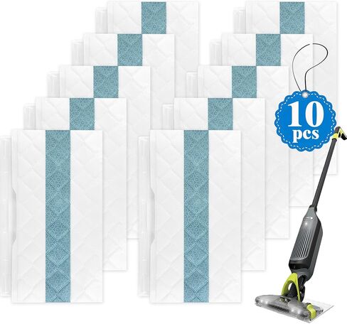 Disposable Hard Floor Pad Refills, Compatible with Shark VACMOP Pro VM252 VM251 VM250 VM200 VC205 QM250 VM190 VM200P12 VMP30 for use on All Sealed Floors (10 Pack) in Kuwait