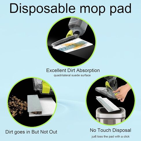 Disposable Hard Floor Pad Refills, Compatible with Shark VACMOP Pro VM252 VM251 VM250 VM200 VC205 QM250 VM190 VM200P12 VMP30 for use on All Sealed Floors (10 Pack) in Kuwait