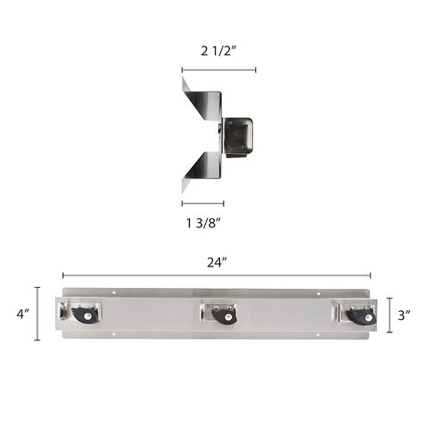 Thunder Group SLMBH024 Mop Holder, 24" x 4", 18/8 Stainless Steel in Kuwait