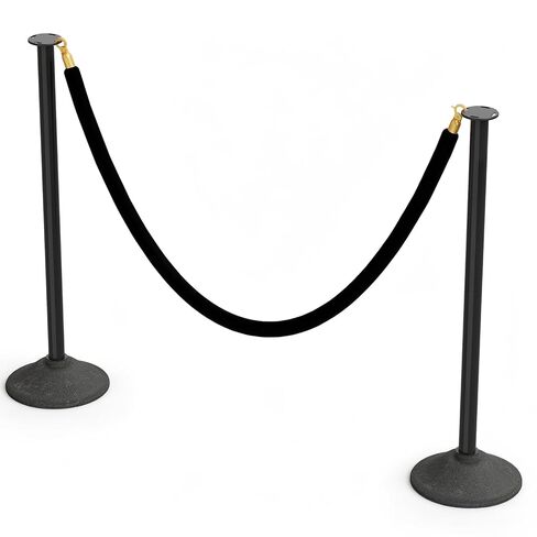 عمود RoadHero Stanchions مع الحبال المخملية، وحواجز بلاستيكية للتحكم في الحشود مع قاعدة مرجحة للحفلات ومسرح الأفلام وإدارة قائمة الانتظار (أحمر، عبوتان) in Kuwait