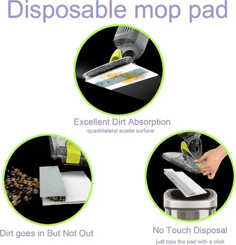 Disposable Hard Floor Pad Refills, Compatible with Shark VACMOP Pro VM252 VM251 VM250 VM200 QM250 VM190 VM200P12 VMP30 for use on All Sealed Floors （10 Pack） in Saudi Arabia