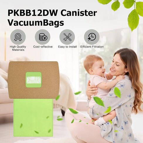 أكياس مكنسة كهربائية صغيرة الحجم من نوع PKBB12DW، 10 عبوات، متوافقة مع نماذج Oreck XL Buster B والمغنيسيوم والنماذج التجارية (BB180، BB280، BB850، BB870، BB900، BB1000، MV160، CC1600) in Kuwait