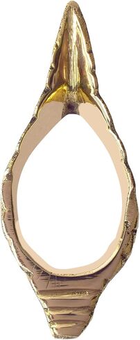 SATVIK - 4-4.5 INCH - Elegant Brass Shankh Stand for Home Temple & Pooja Decor – Handcrafted Premium Brass, Auspicious Conch Holder, Unique Spiritual Gift, Compact Size for Mandir & Altar in Kuwait