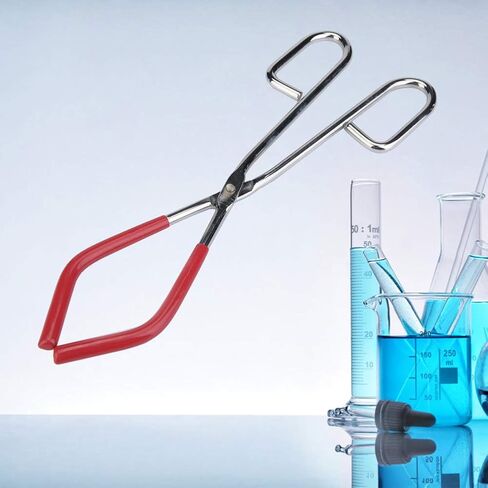 Fafeicy 26cm Stainless Steel Beaker Tongs, Lab Tool with Plastic Handle for 1000ml Beaker, Electroplated Surface in Kuwait