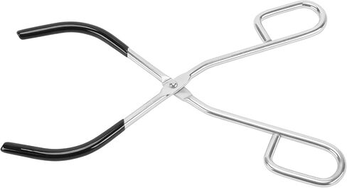 SHEUTSAN 6 Pack Beaker Tongs, 10.2 Inches Chrome Plated Steel with Black Rubber Coated Ends, Flask Pliers in Kuwait