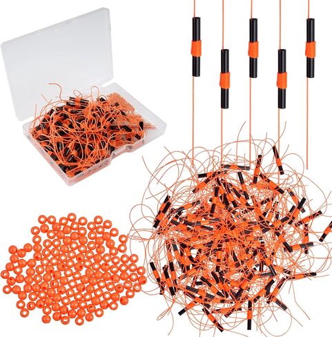 توقفات Silanon Bobber لعوامات الصيد ، 100/200pcs انزلاق محطات بوبر مع حبات البلاستي in Kuwait