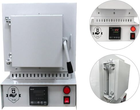 High-Temperature 1500W Mini Dental Lab Wax Burnout Furnace, 1000℃ Muffle Oven for Precision Wax Melting and Casting, Ideal for Dental Professionals and Laboratories in Kuwait