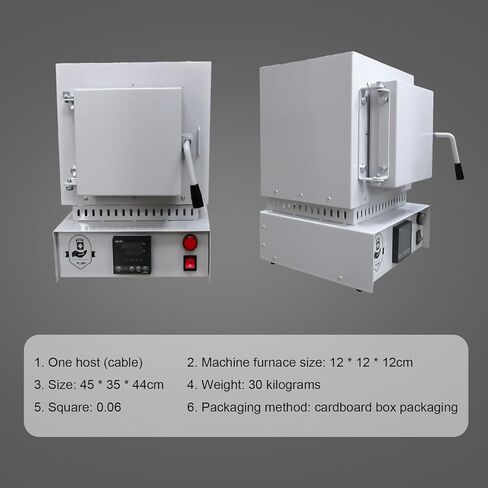 High-Temperature 1500W Mini Dental Lab Wax Burnout Furnace, 1000℃ Muffle Oven for Precision Wax Melting and Casting, Ideal for Dental Professionals and Laboratories in Kuwait
