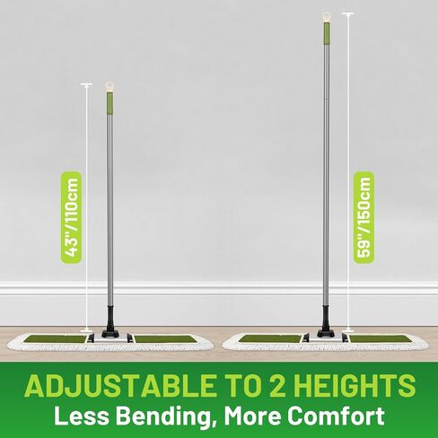 36" Commercial Dust Mop for Janitor: Wide Dust Broom Heavy Duty Industrial Floor Duster with 2 Large Pads for Hardwood Concrete Dry Floor Cleaning Gym Warehouse Sweeping in Kuwait