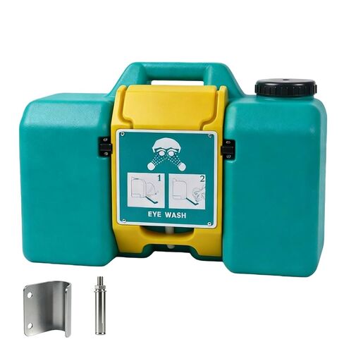 8 Gallon Portable Eye Wash Station,OSHA-Compliant Wall Mount Emergency Eyewash Station, Dual Spray Gravity-Fed Eye Wash Unit for Laboratory, Construction Site, Industrial Workplace in Kuwait