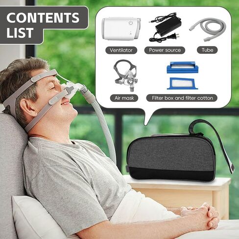 Ventilator Accessories Carrying Bag Case Featuring Main Storage Area and Extra Pocket for Respiratory Devices Convenience Ventilator Compartments Case in Kuwait