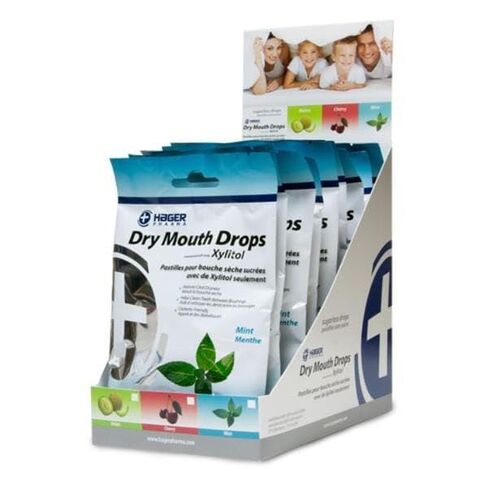 Hager 630187 Miradent Xylitol Dry Mouth Drops Packets Mint 12/Pk in Kuwait
