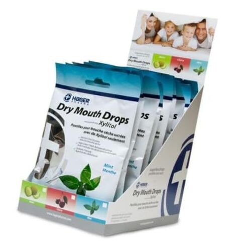 Hager 630187 Miradent Xylitol Dry Mouth Drops Packets Mint 12/Pk in Kuwait