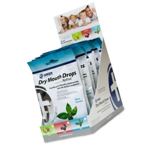 Hager 630187 Miradent Xylitol Dry Mouth Drops Packets Mint 12/Pk in Kuwait