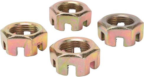 Srliya 4PCs 20mm Wheel Hub Axle Castellated Nuts, Steel Alloy with Deep Threading for ATV Quad Dirt Bike in Kuwait