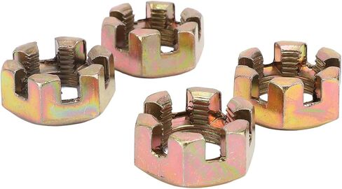 Srliya 4PCs 20mm Wheel Hub Axle Castellated Nuts, Steel Alloy with Deep Threading for ATV Quad Dirt Bike in Kuwait