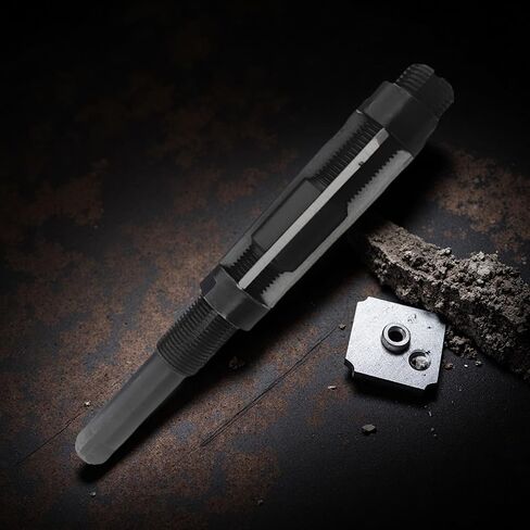 9SiCr Steel Adjustable Hand Reamer, 11.8 in / 30 cm Square End Blade, with Nut Adjustment for Precise Metal Hole Enlargement in Kuwait