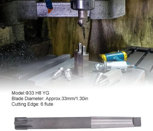 Carbide Machine Reamer Dia33 H8 YG High Efficiency Cutting Tool for Metalworking in Kuwait