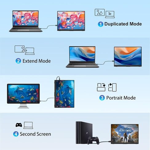 شاشة محمولة 10.5 '' 1920 * 1280 Ultra-Slim Mini 3: 2 ， USB C HDMI HDR شاشة محمولة للكمبيوتر المحمول/التبديل/الصفحة الرئيسية/السفر in Kuwait