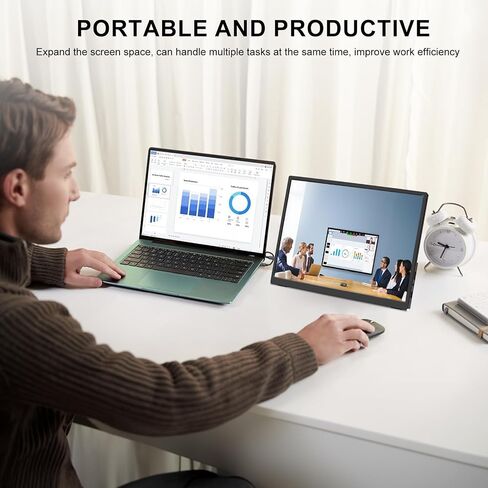 شاشة محمولة 10.5 '' 1920 * 1280 Ultra-Slim Mini 3: 2 ， USB C HDMI HDR شاشة محمولة للكمبيوتر المحمول/التبديل/الصفحة الرئيسية/السفر in Kuwait