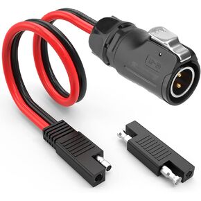 EXTRACTME 10AWG 2 Pin Power Industrial Circular Connector to SAE Adapter Cable, Furion Solar Plug to SAE Connector, Fit for Furrion, Solar Panel Suitcase, Forrest River RV Ports