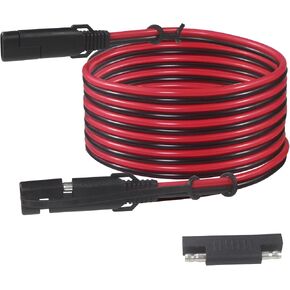 SAE 16AWG Heavy Duty 6FT Battery Charger Extension Cord with Quick Disconnect SAE 2Pin Connector and Polarity Reverse Adapter for Solar Panel Trickle Charger in Kuwait