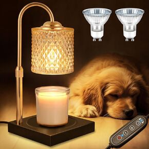 LOHAS Candle Warmer Lamp, Electric Candle Lamp Warmer with 2 Bulbs, Dimmable Candle Warmer Lampr for Jar Candles, Gifts for Mom