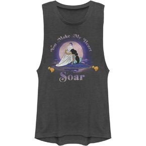 Disney Girls Princesses You Make My Heart Soar Women's Muscle Tank