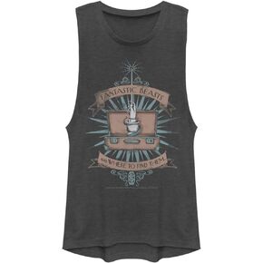 Warner Brothers Find Them Fantastic Beasts Emblem Women's Muscle Tank, Charcoal, X-Small