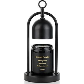 Candle Warmer Lamp with Timer and Dimmer, Electric Candle Wax Warmer Lamp with 2 Bulbs, Dimmable Candle Lamp Warmer for Jar Candles Scented Candel Wax Cubes (Black) in Kuwait