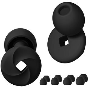 DanArt Noise Reduction Earplugs, Silicone, 4 Sizes, Comfortable Fit, Easy to Use (Light Pink)