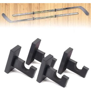 4 Piece Hockey Stick Rack,Wall Mount Hockey Stick Holder,Ice Hockey Stick Hangers for Horizontal Display,Holds 2 Hockey Sticks,Space Saving,Black