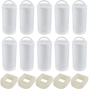 Premium Charcoal Filters, Pet Water Filter and Foam Pre-Filters Replacement for Petsafe Drinkwell Stianless Steel 360 Fountain, Dog and Cat Pet Fountain Filters, 10 + 5 Packs