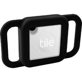 Silicone Case for Tile Mate (2020) & Tile Mate (2018), Soft and Flexible, Scratch/Shock Resistant Cover with Carabiner for Tile Mate Tracker (Black, L)